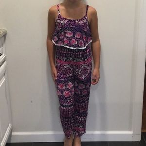 Girls pink and purple jumpsuit.